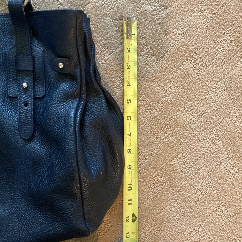 Furla genuine leather shoulder bag handbag purse hobo navy designer luxury - Picture 12 of 17